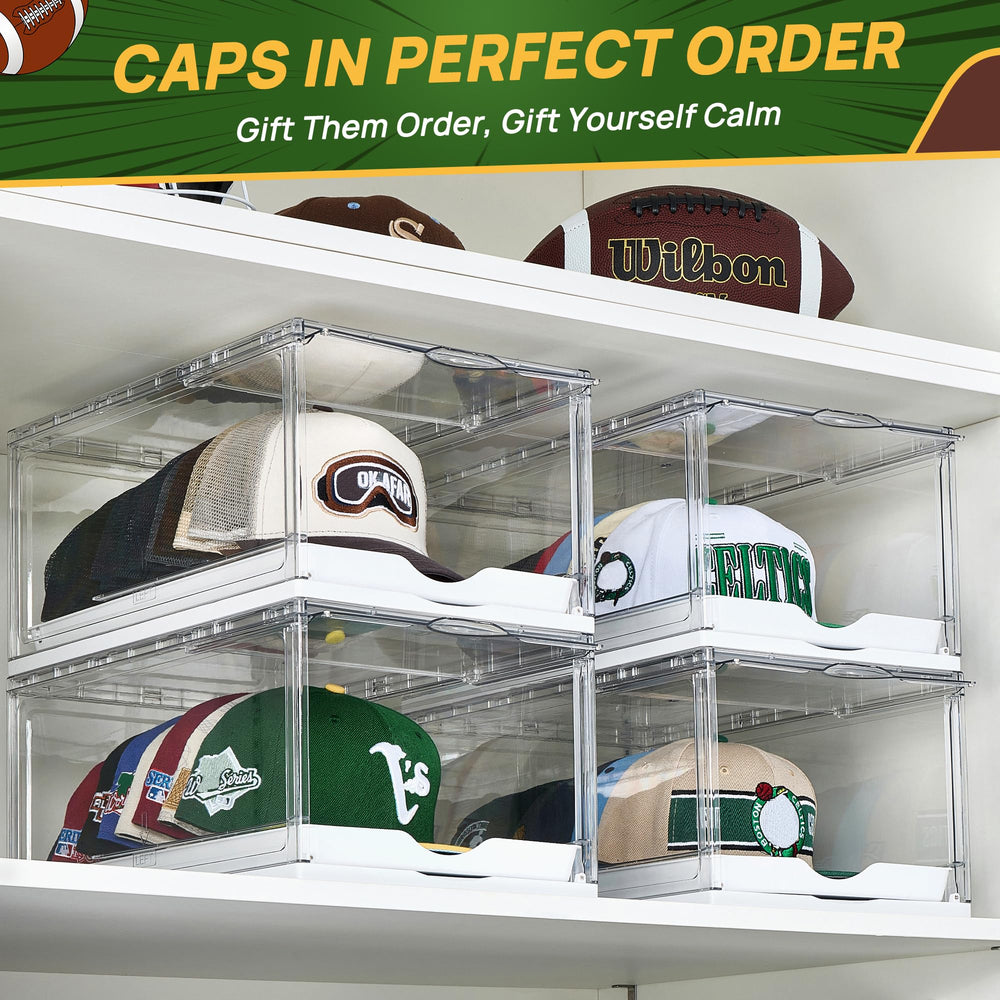 Vtopmart caja abierta mostrando cómo se guarda una gorra fácilmente