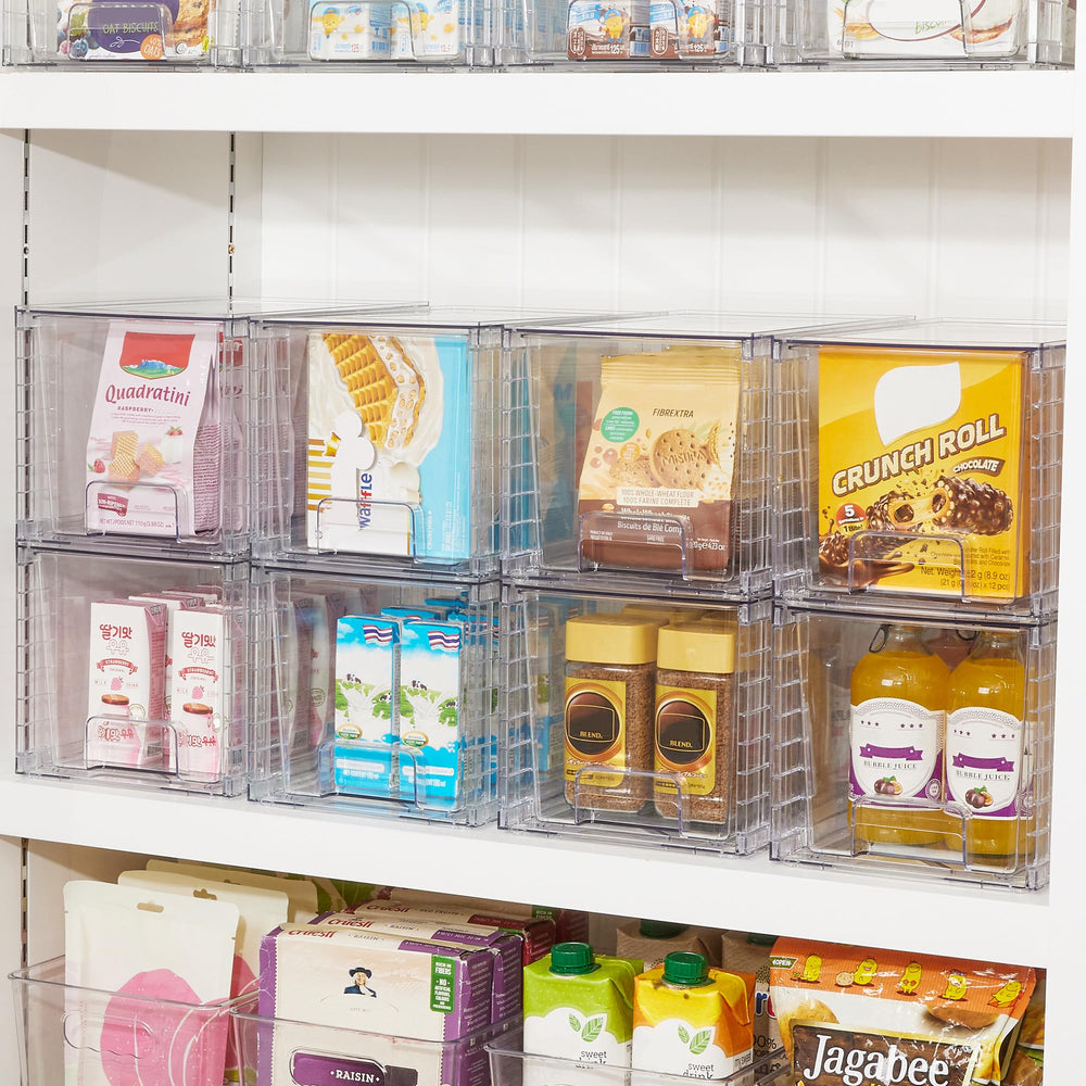 Vtopmart cajones en uso en despensa organizada, ahorro de espacio visible