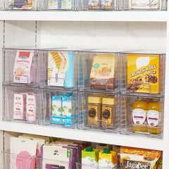 Vtopmart cajones en uso en despensa organizada, ahorro de espacio visible
