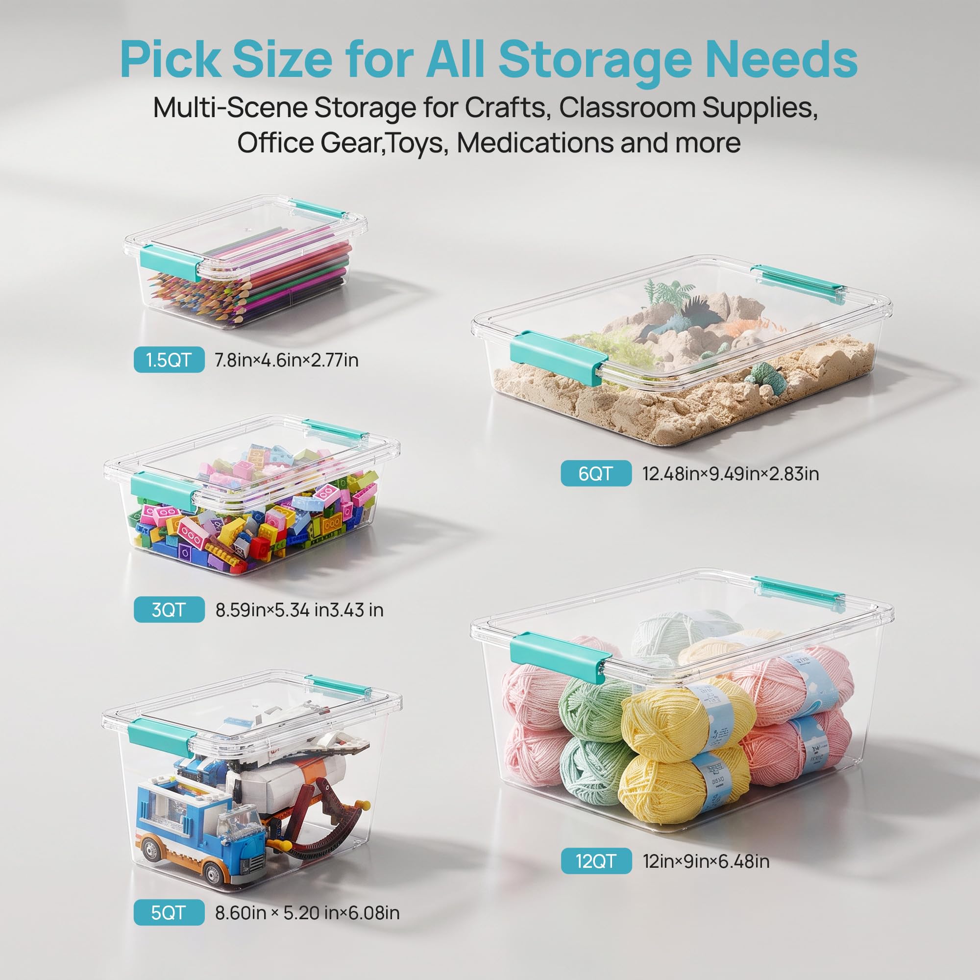 Vtopmart caja junto a manos para comparar tamaño portátil
