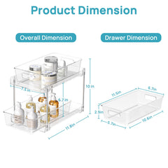 Vtopmart primer plano del material PET transparente, fácil limpieza