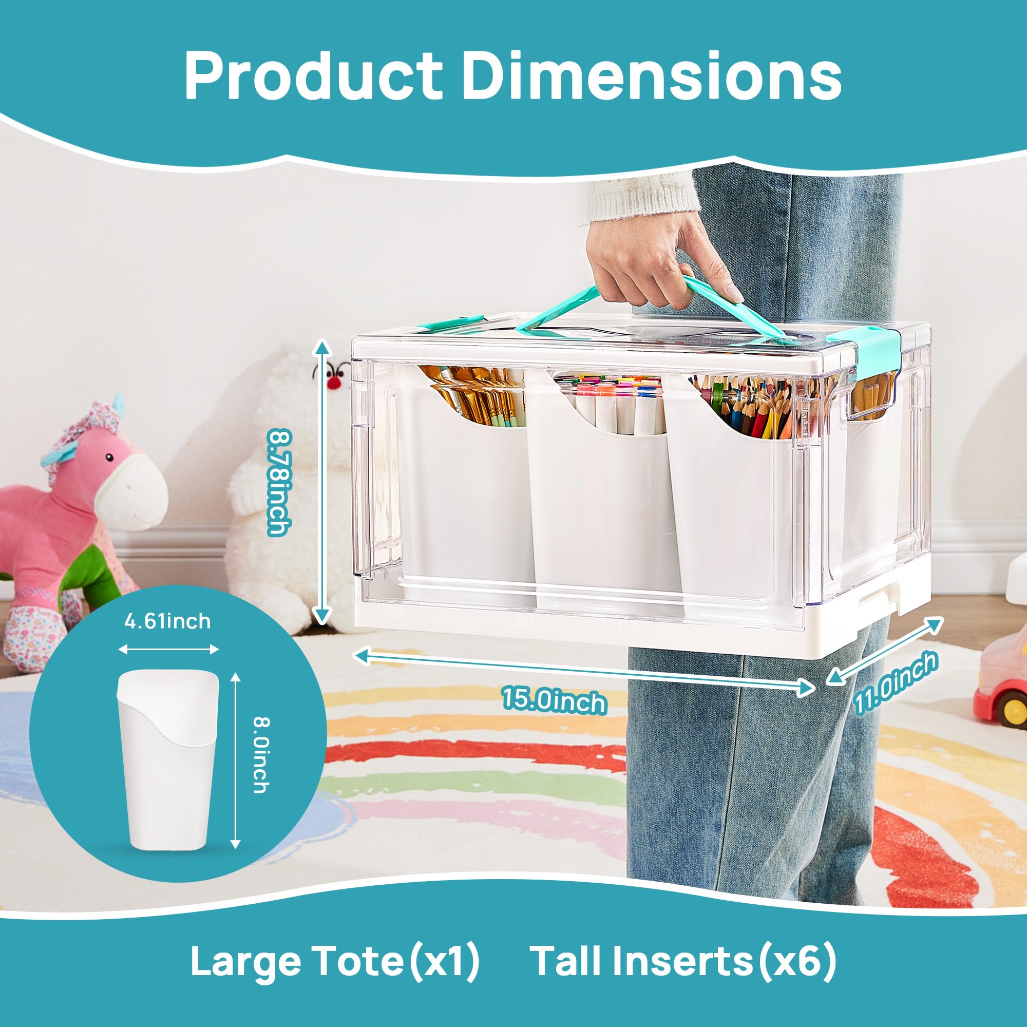 Vtopmart primer plano de separadores desmontables mostrando versatilidad
