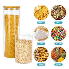 Vtopmart tapa de bambú con junta de silicona que mantiene frescura