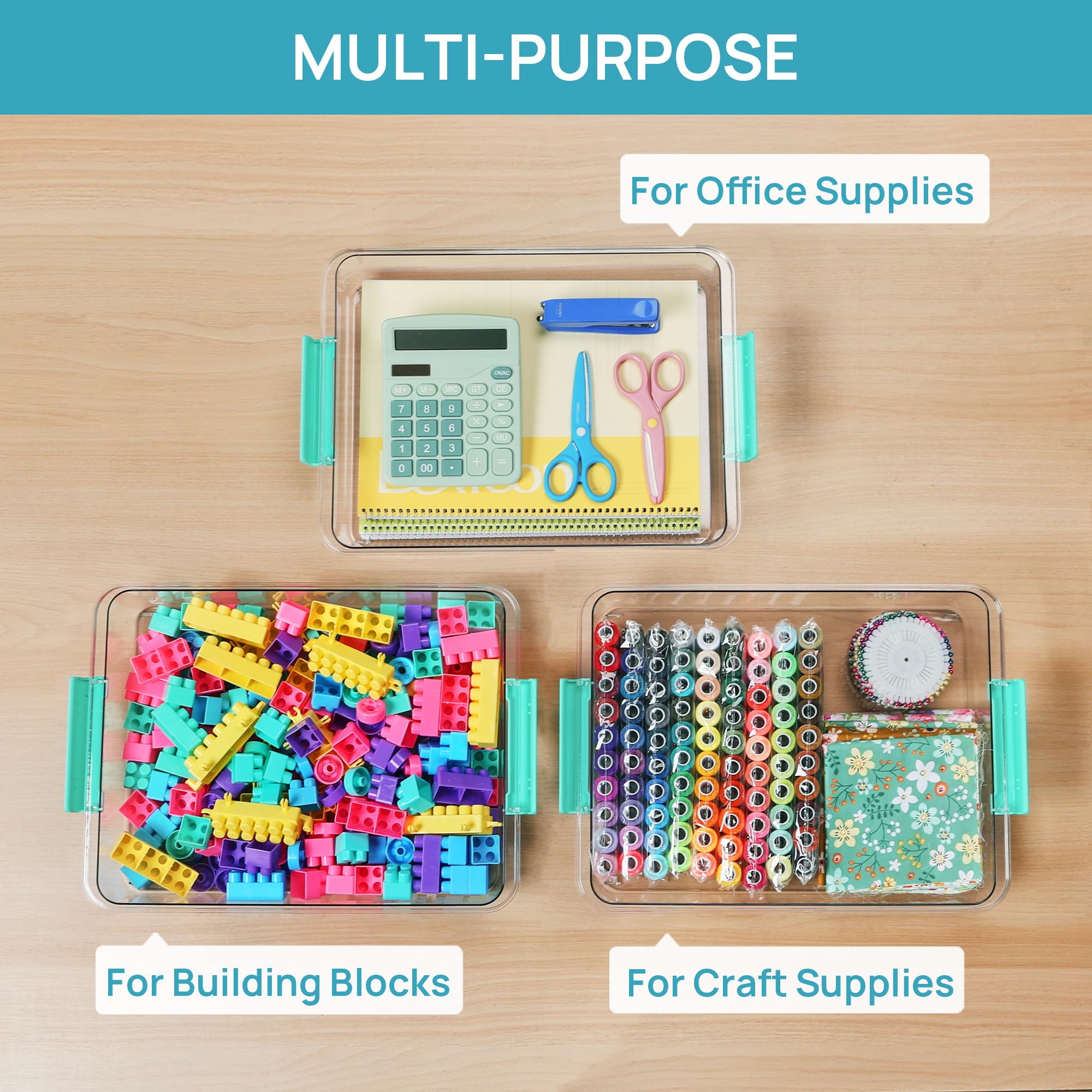 Vtopmart caja en aula con material escolar lista para actividades
