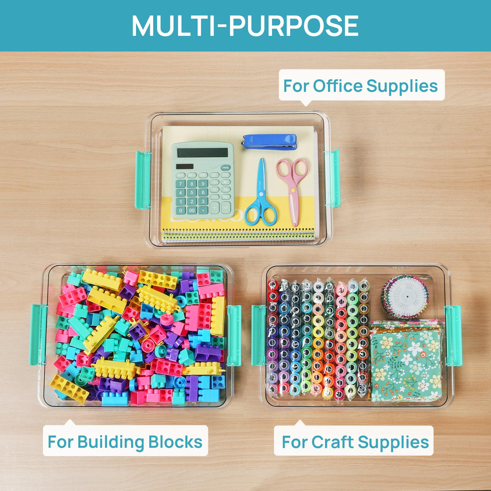 Vtopmart caja en aula con material escolar lista para actividades