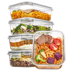 Vtopmart paquete frontal 5 contenedores 35oz, organización eficiente