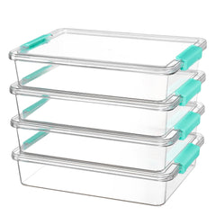 Vtopmart paquete cuatro cajas frontales mostrando organización rápida