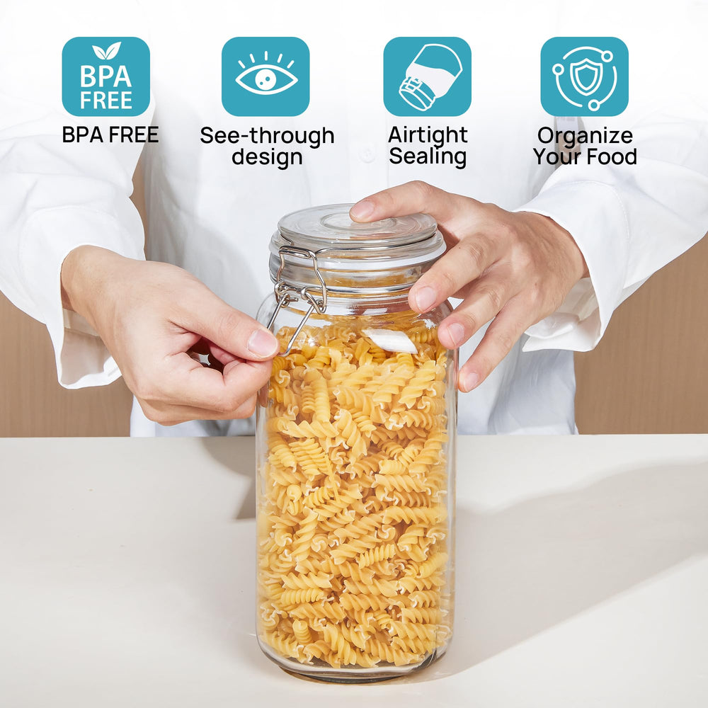 Vtopmart jars on kitchen counter styled in lifestyle shot for everyday accessibility