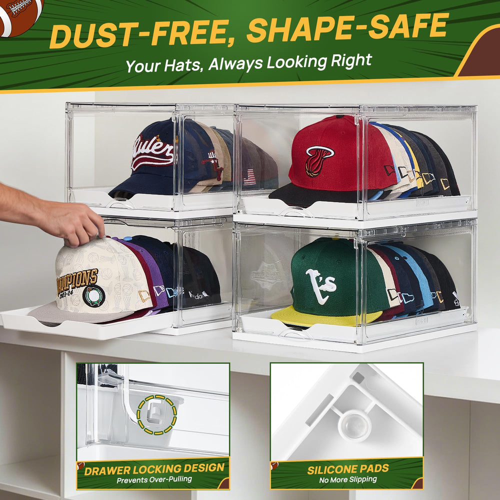 Vtopmart primer plano del material rígido que protege gorras