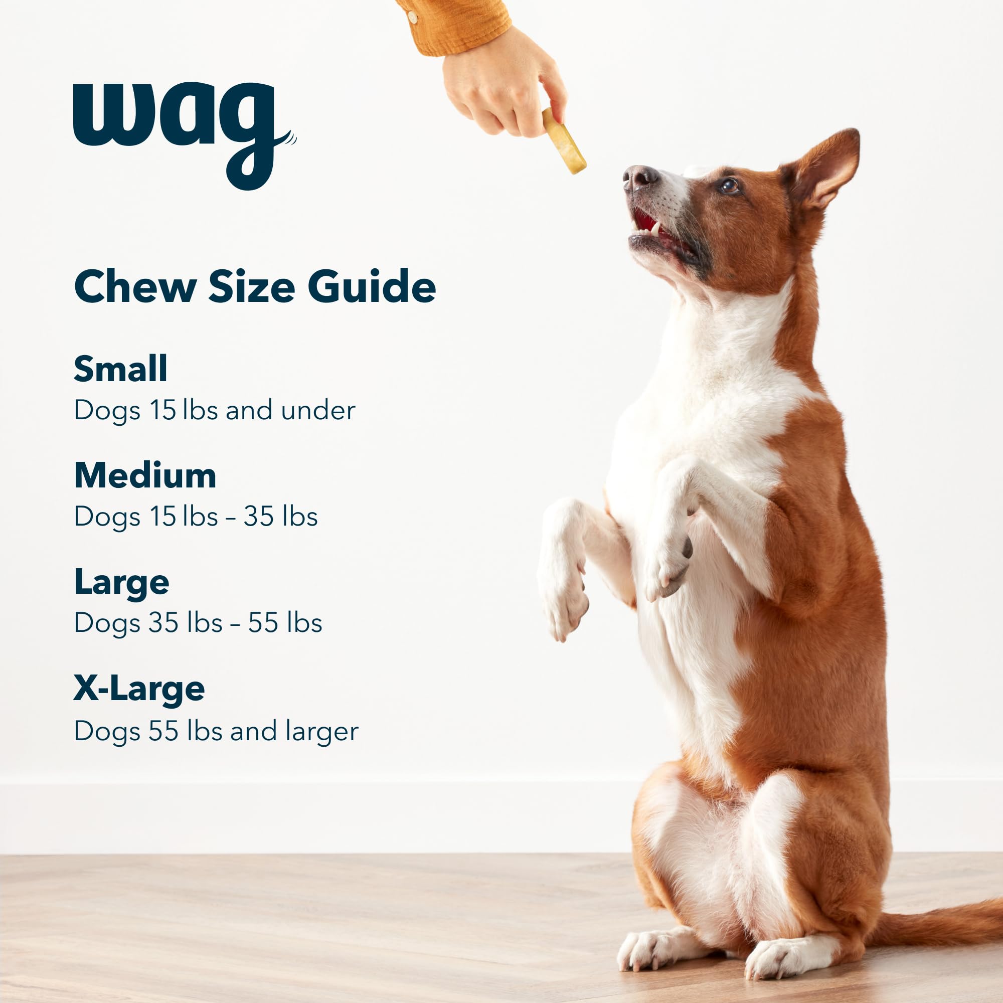 Producto WAG Yak Cheese en entorno hogareño mostrando uso y limpieza dental