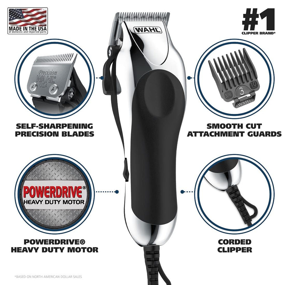 Wahl primer plano de cuchillas autoafilables que ofrecen corte duradero
