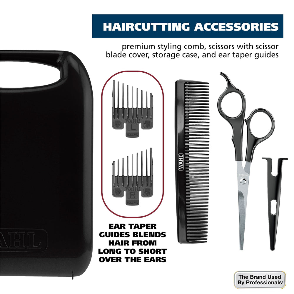 Wahl comparación de tamaño con mano para visualizar escala y ergonomía