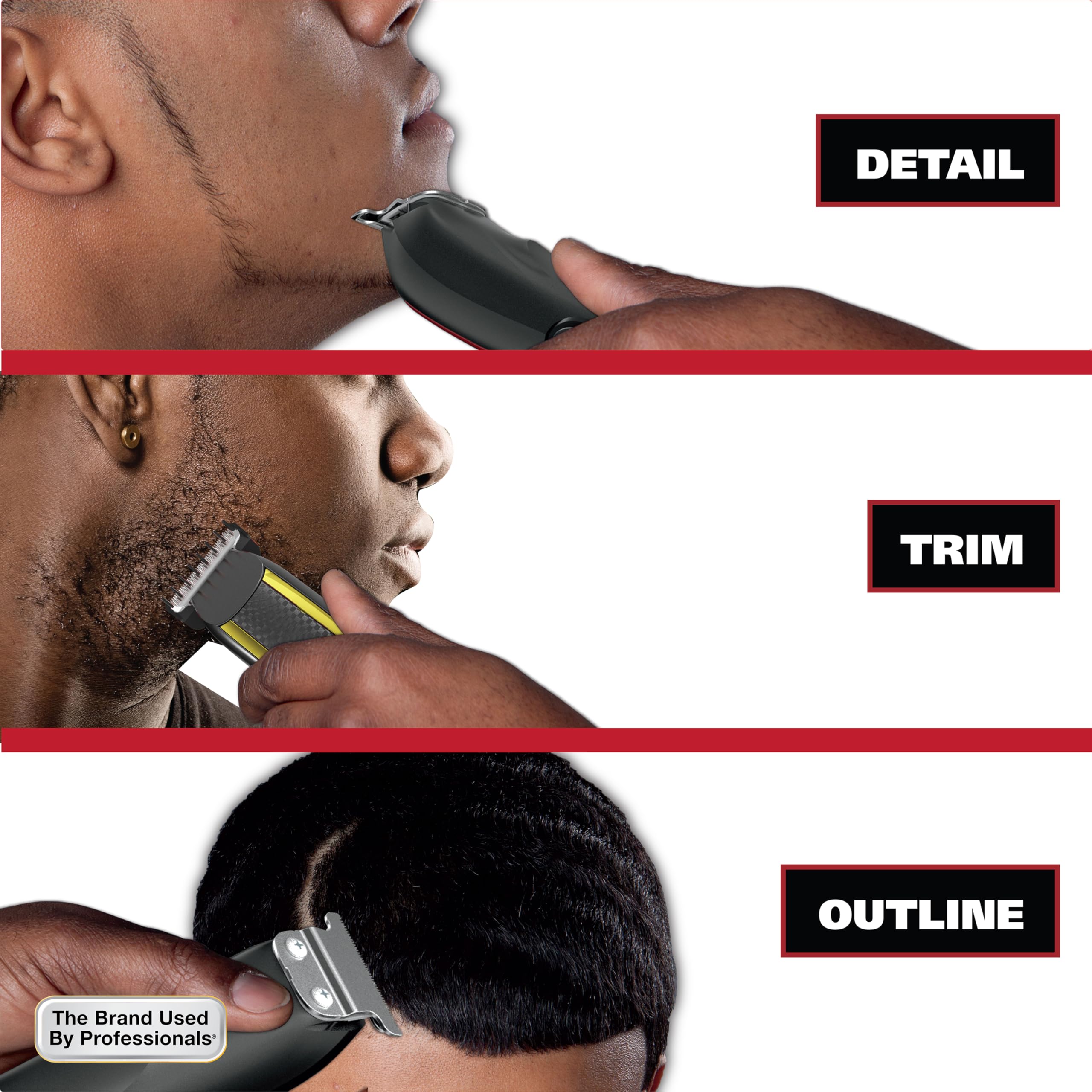 Wahl Edge Pro tamaño frente a mano para referencia de escala