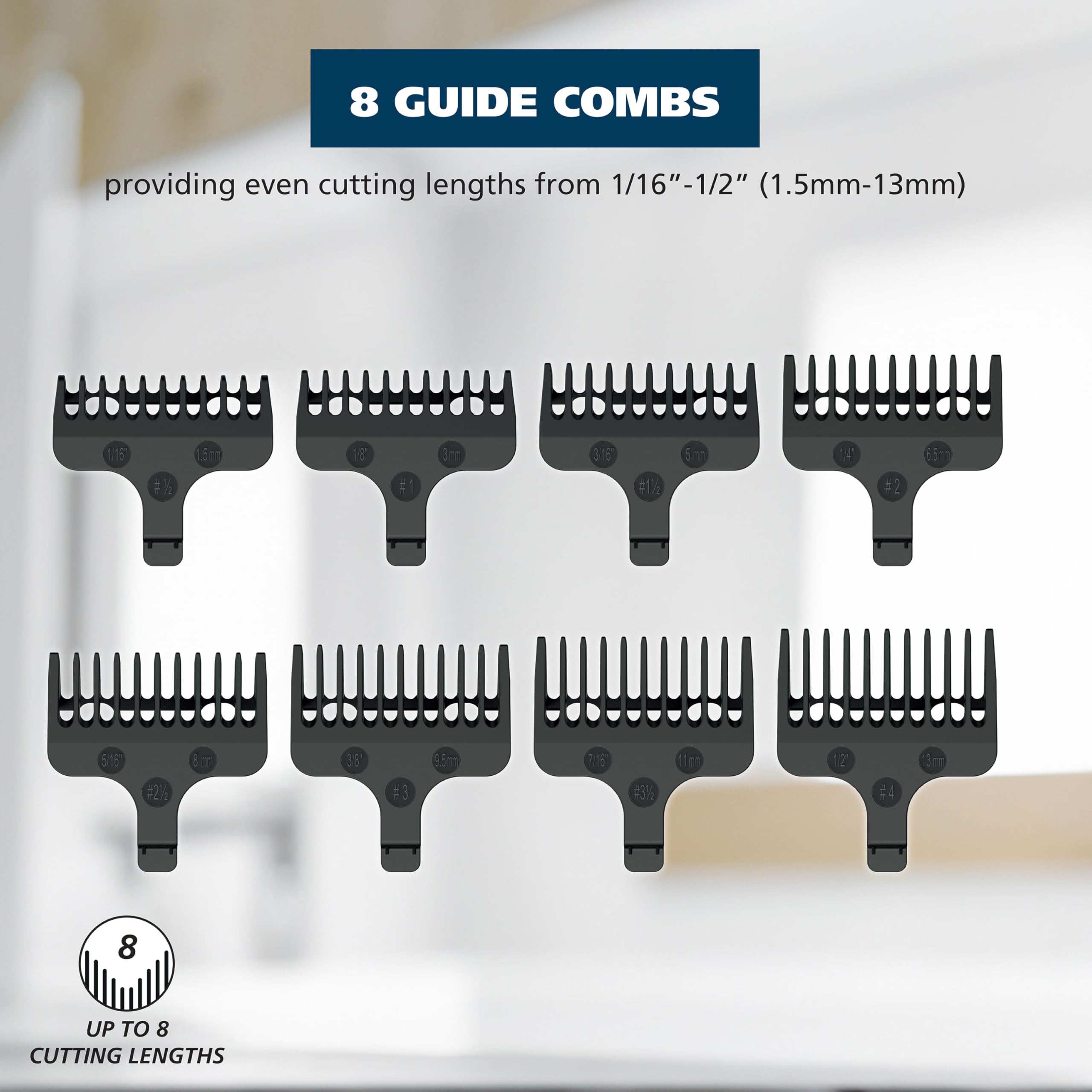 Wahl peines guía y accesorios incluidos para múltiples longitudes