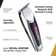 Wahl Professional en su base de carga, organización y batería siempre lista