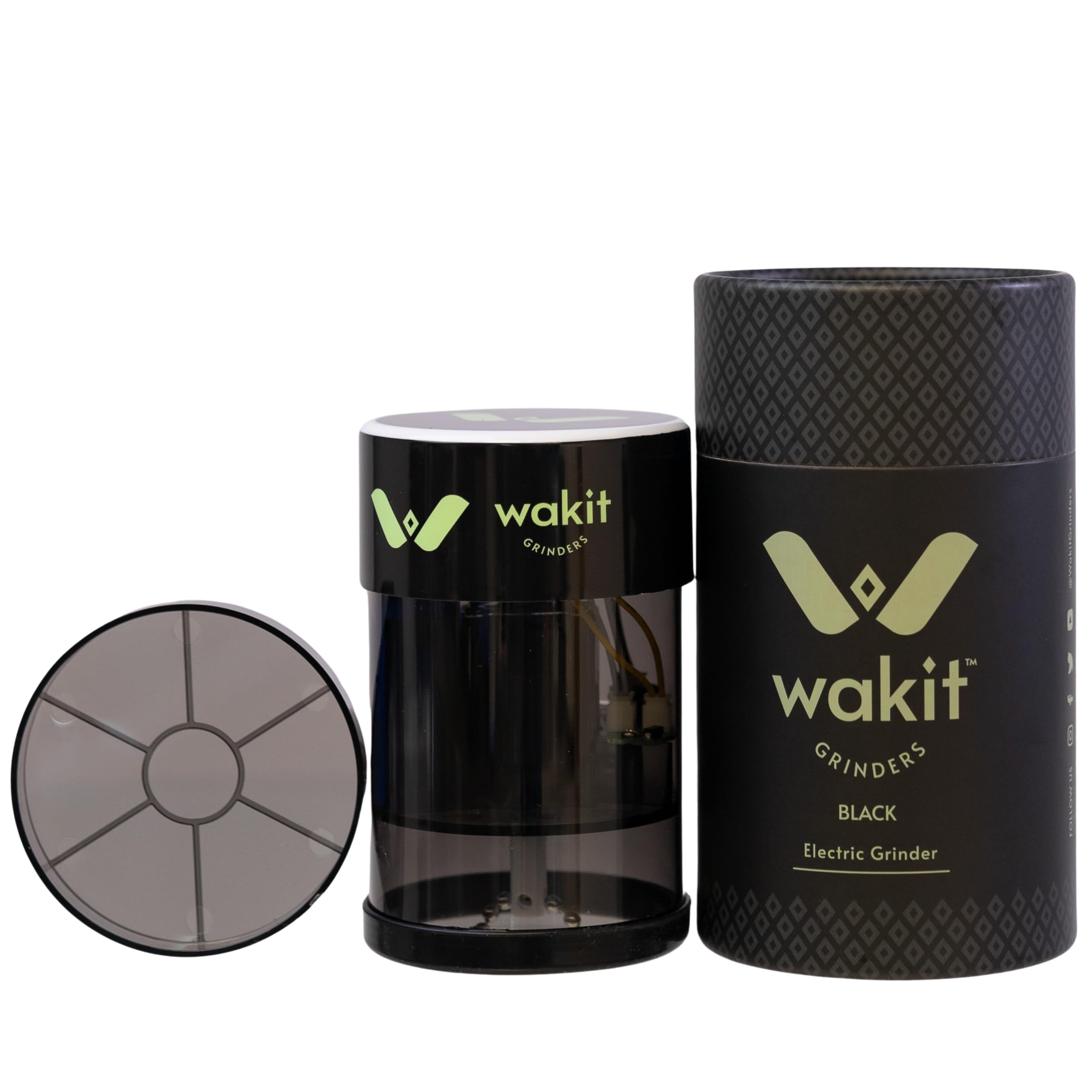Wakit Grinders KLR Black primer plano de la cadena Ball & Chain que asegura molienda homogénea