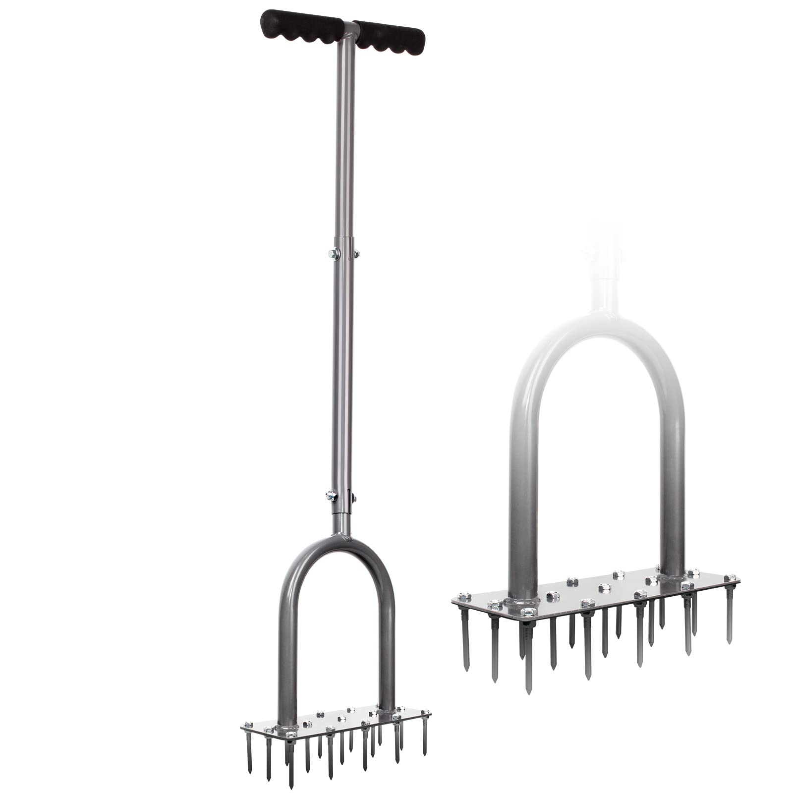 Walensee front view of full aerator showing 15 spikes and handle for efficient coverage