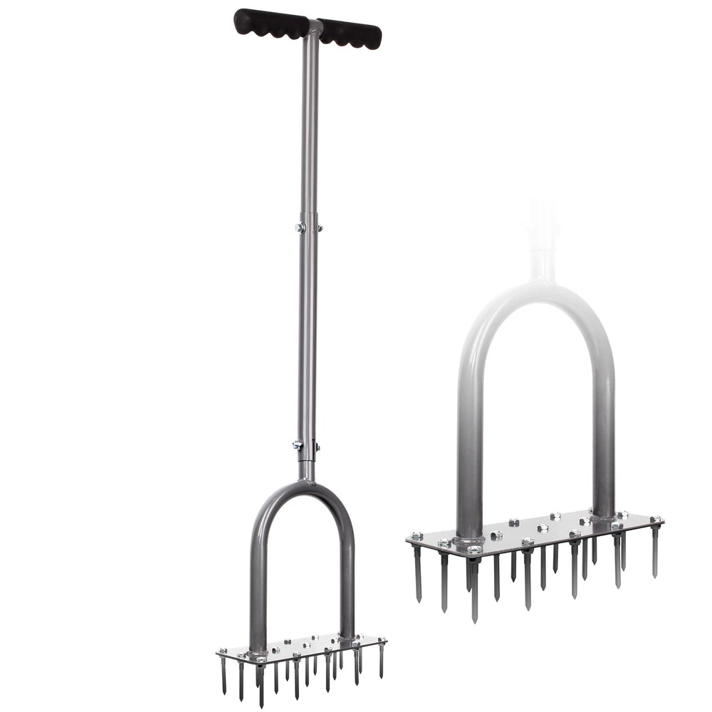 Walensee front view of full aerator showing 15 spikes and handle for efficient coverage