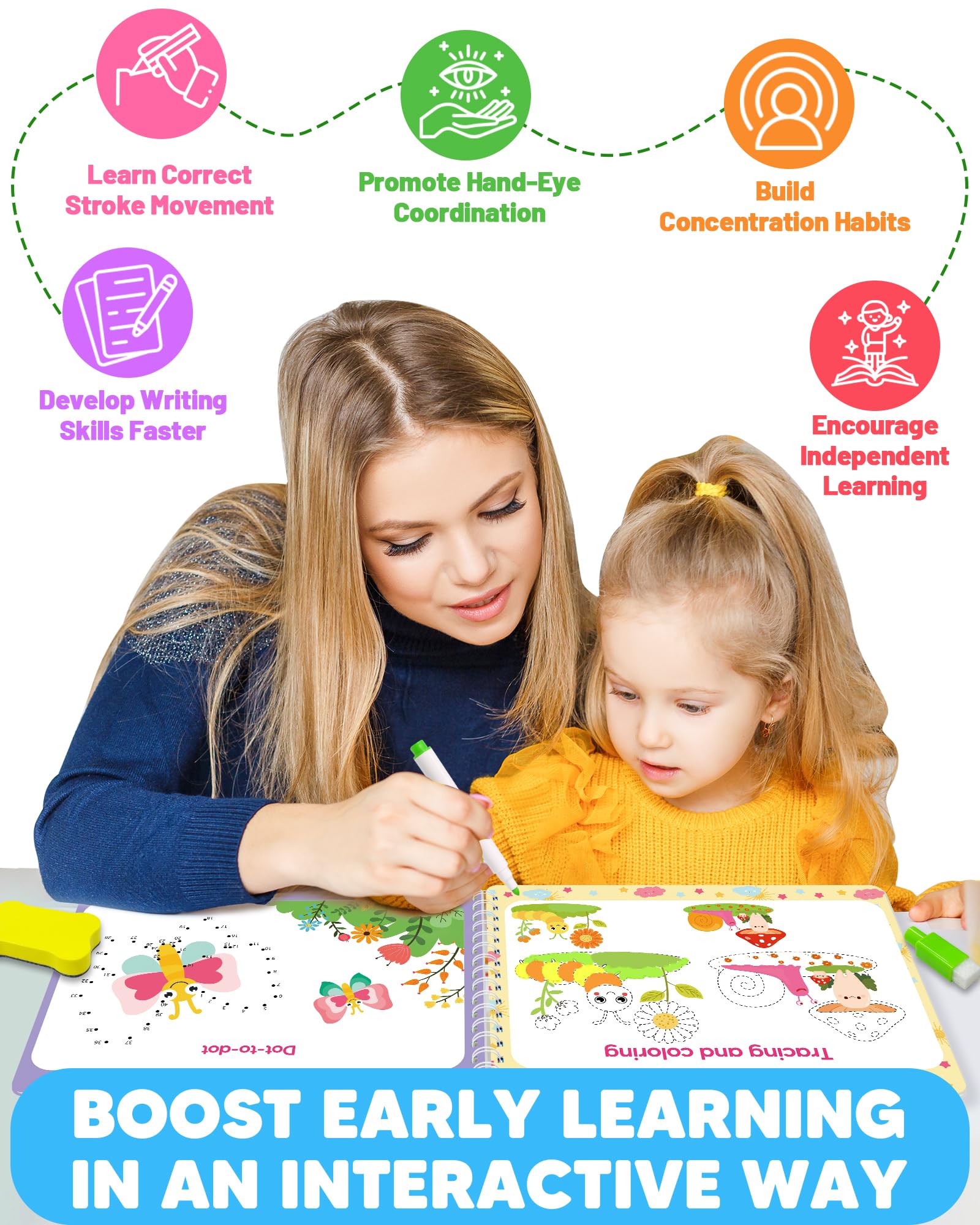 Walenty niño usando el cuaderno en un viaje, entretenimiento educativo portátil