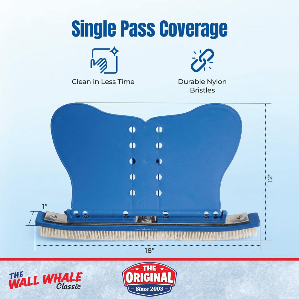 Wall Whale etiqueta fabricado en USA enfatizando calidad y durabilidad