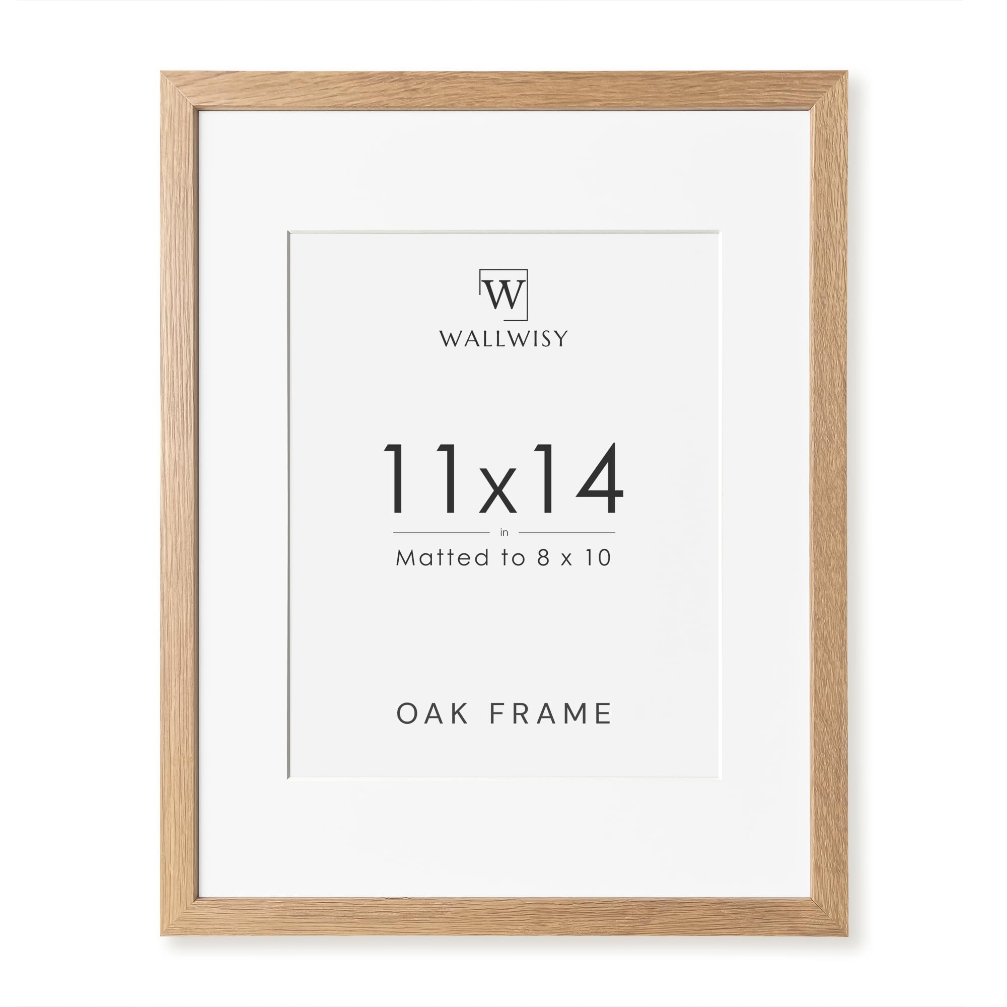 wallwisy frente 11x14 en roble mostrando imagen y mejora estética