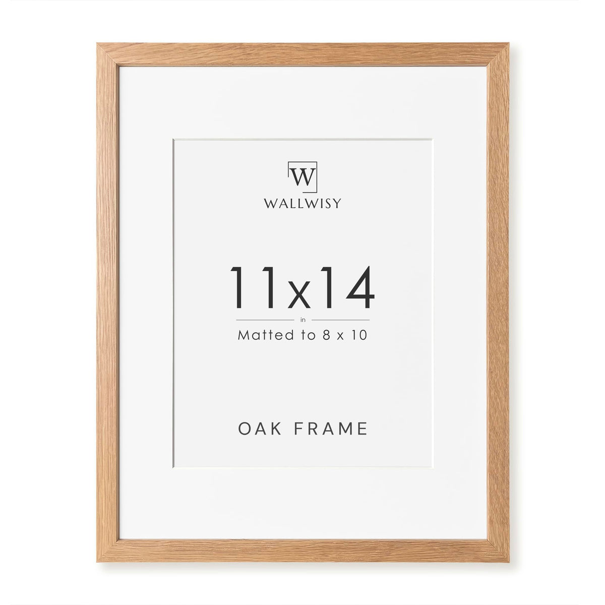 wallwisy frente 11x14 en roble mostrando imagen y mejora estética