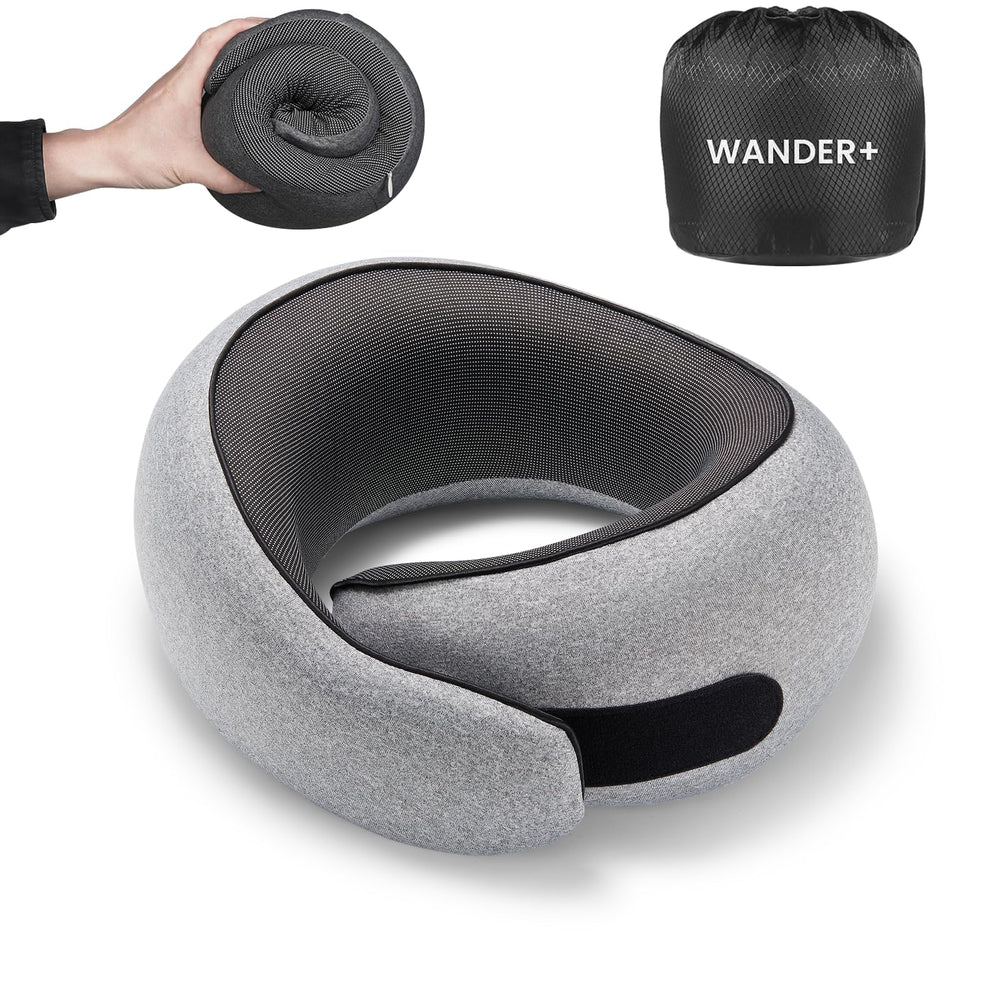 WANDER+ vista frontal del empaque mostrando diseño y color gris