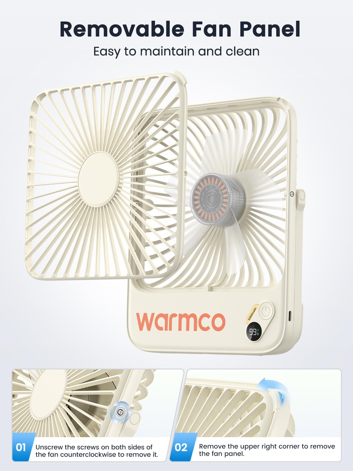 Warmco D3 en tienda de campaña para ventilación durante camping