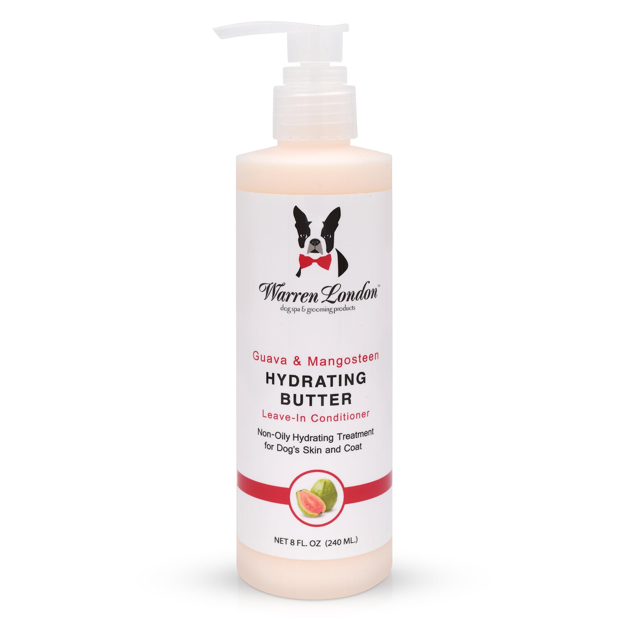 Warren London envase frontal guayaba mostrando presentación 8 oz y beneficio hidratación