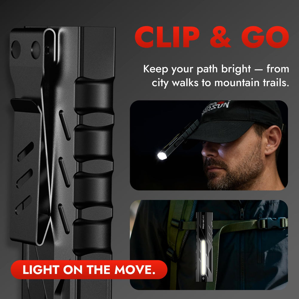 WARSUN T9PRO luz lateral tipo inundación iluminando área de trabajo cercano