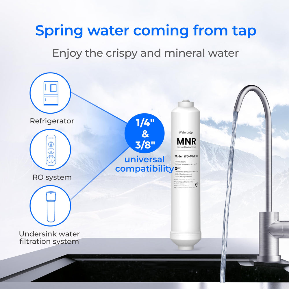 Waterdrop minerales naturales en primer plano para mejor sabor