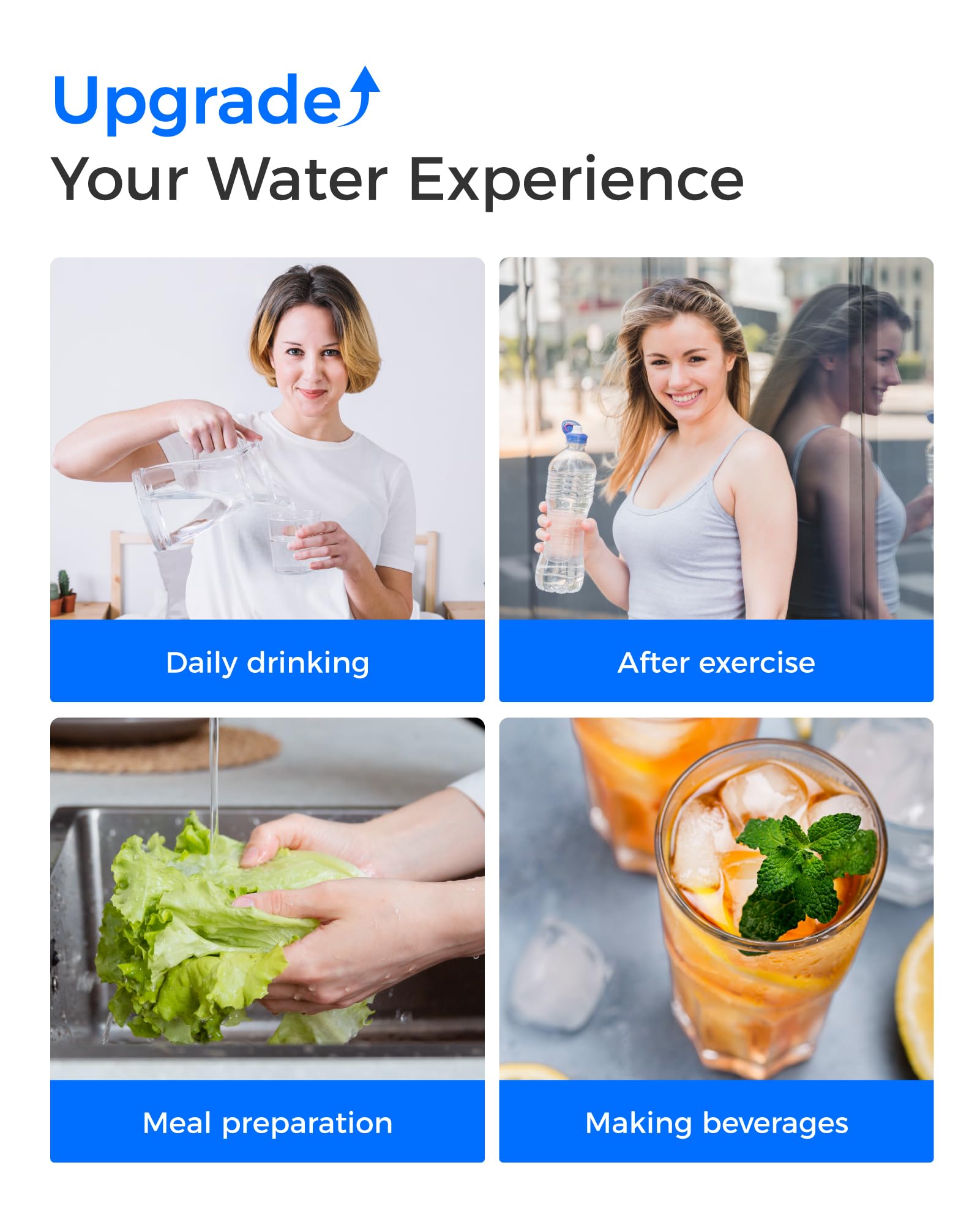 Waterdrop cartucho G2CF colocado en encimera listo para uso doméstico