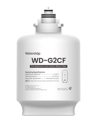 Waterdrop cartucho G2CF frontal mostrando diseño compacto y ajuste seguro