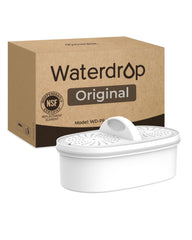 Waterdrop PF-01A vista frontal del cartucho, diseño compacto y reemplazo fácil