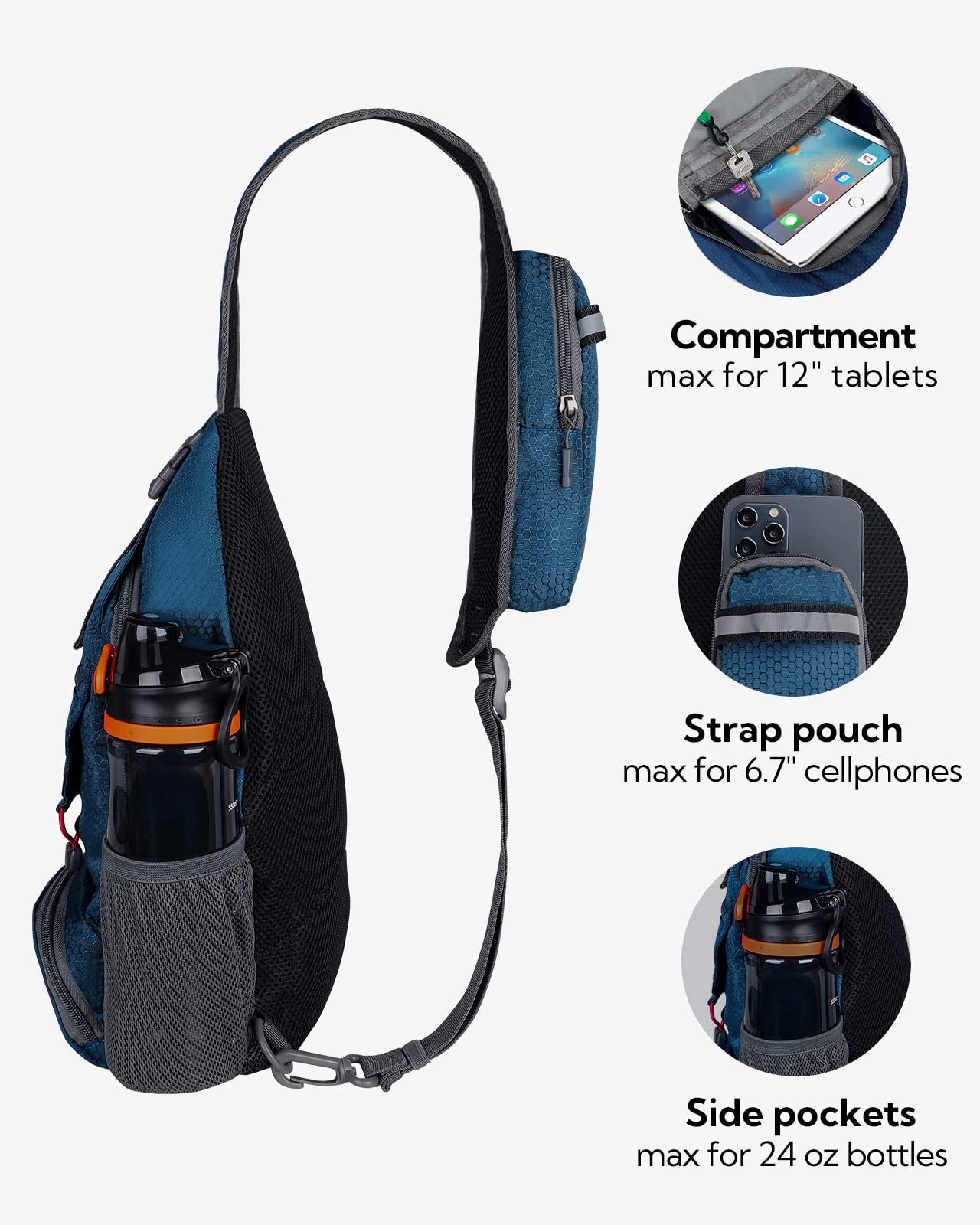 WATERFLY interior pocket layout highlighting organized storage for essentials benefit