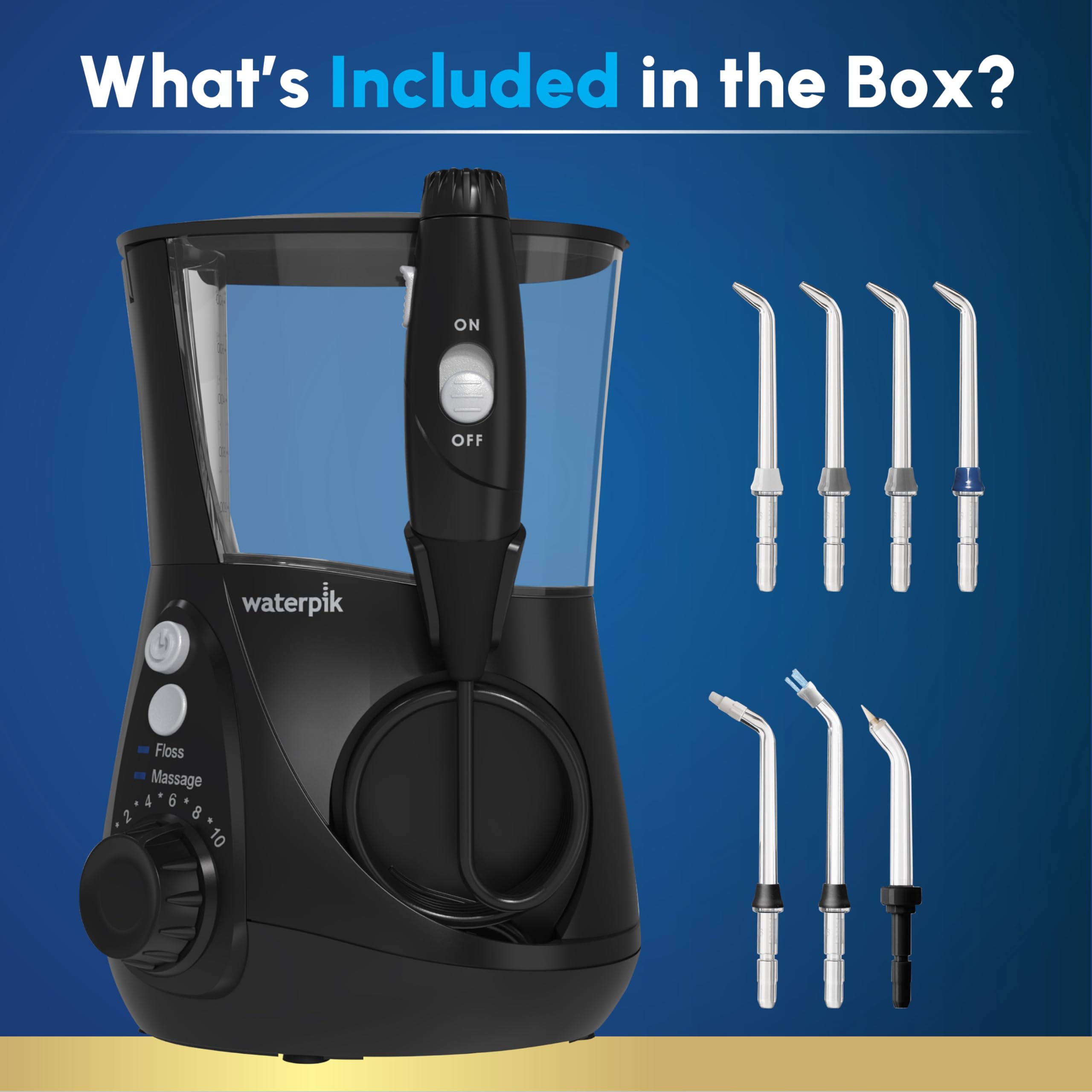 Waterpik Aquarius conjunto de siete puntas codificadas para varios usuarios