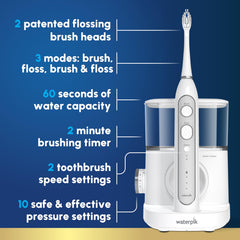 Waterpik primer plano del cabezal con tecnología flossing integrado para limpieza eficaz