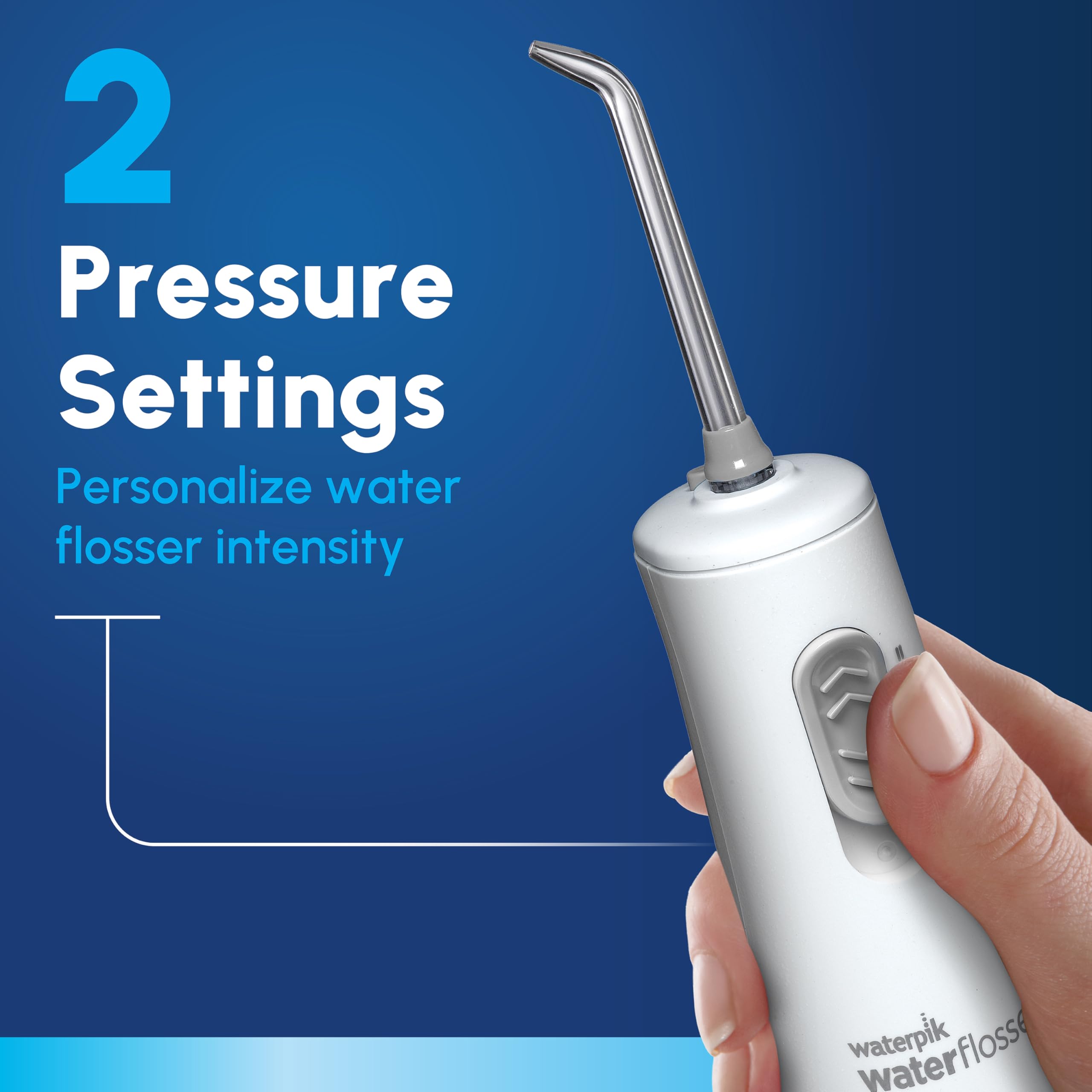 Waterpik con 3 pilas AA incluidas, sin necesidad de enchufe