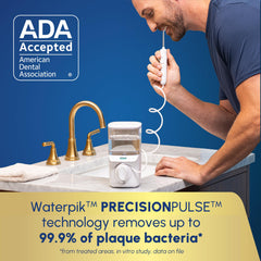 Waterpik Promax panel LCD y controles visibles para ajuste y seguimiento fácil
