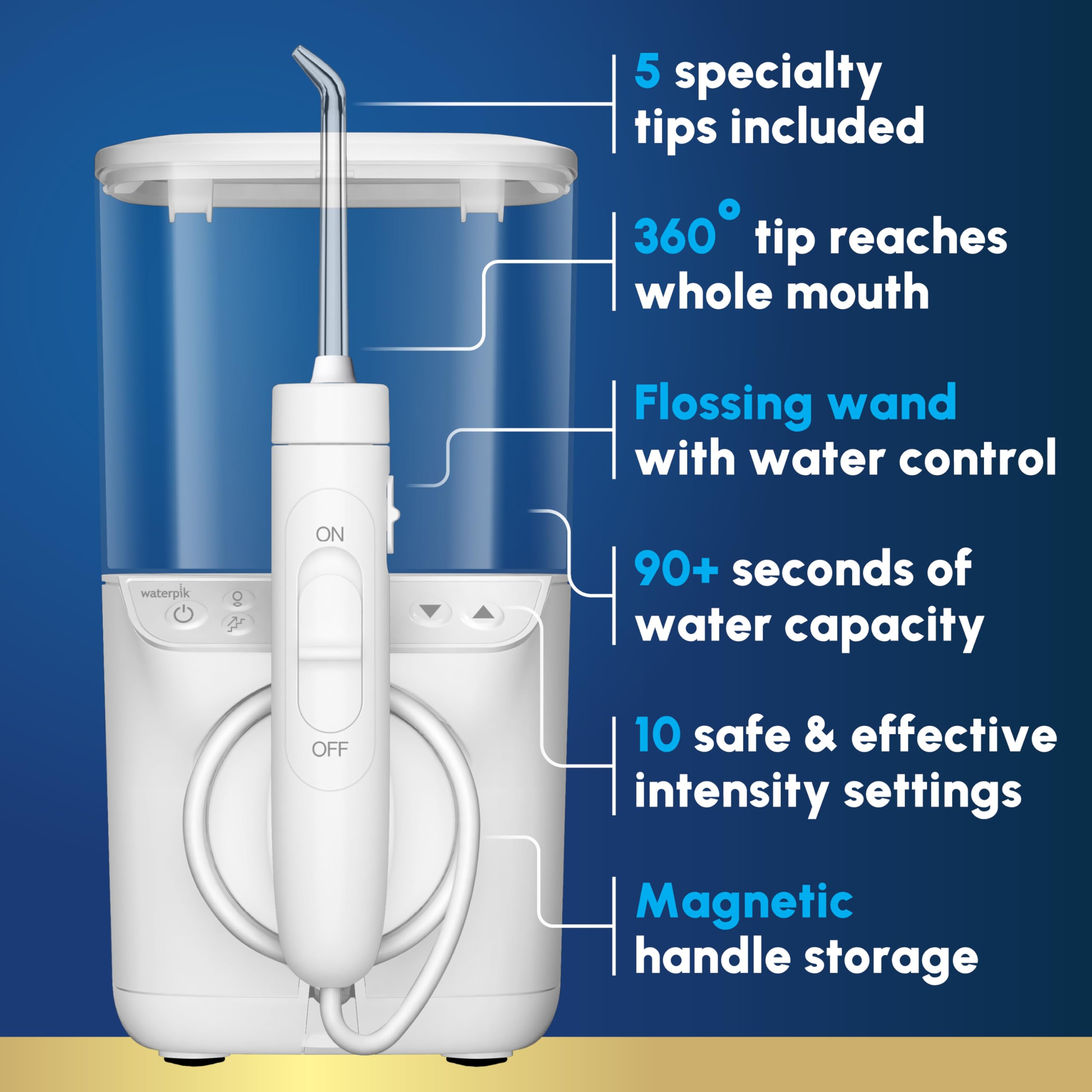 Waterpik Promax conjunto de cinco puntas incluidas para distintas necesidades bucales