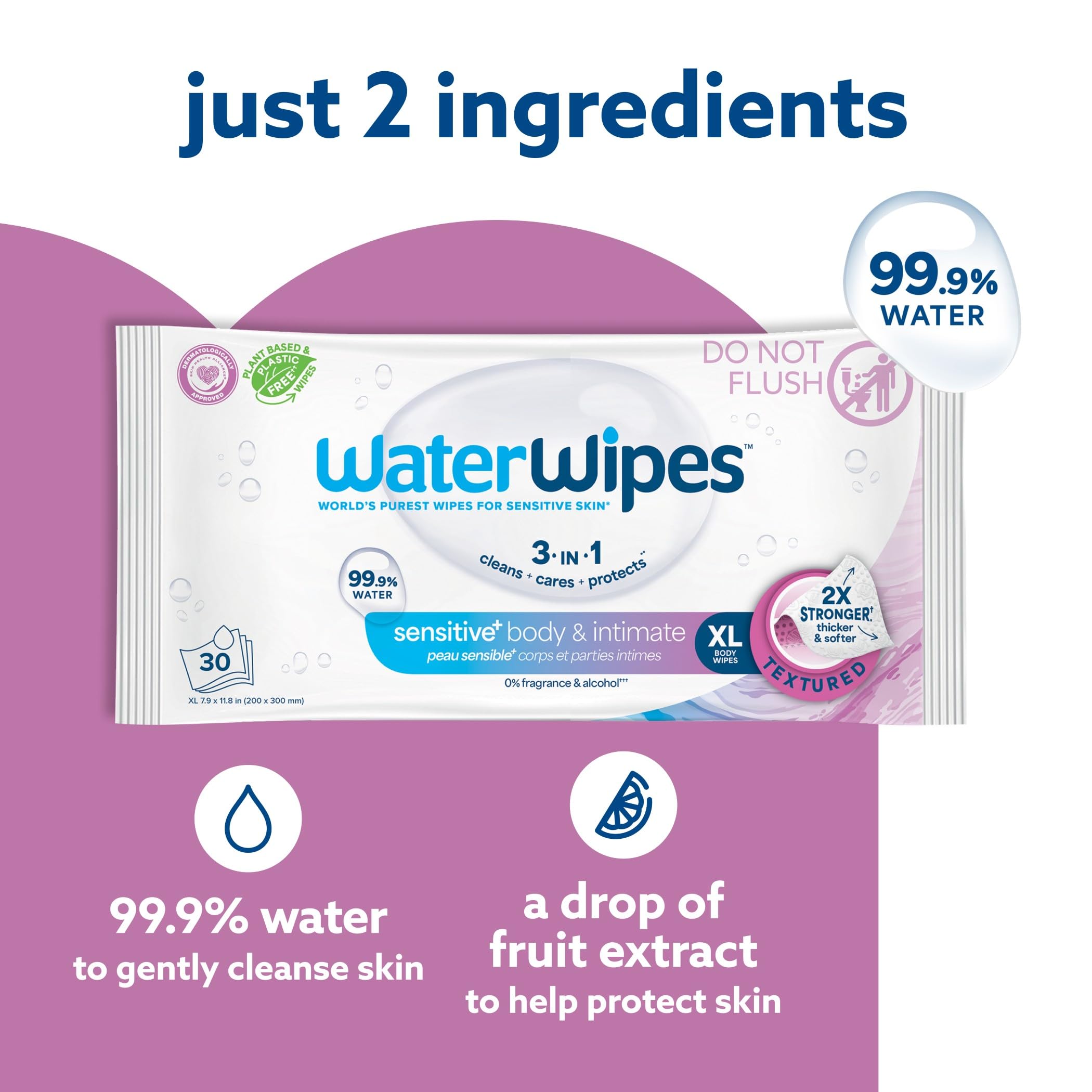 Cuidador usando toallita WaterWipes para limpiar con suavidad y facilidad