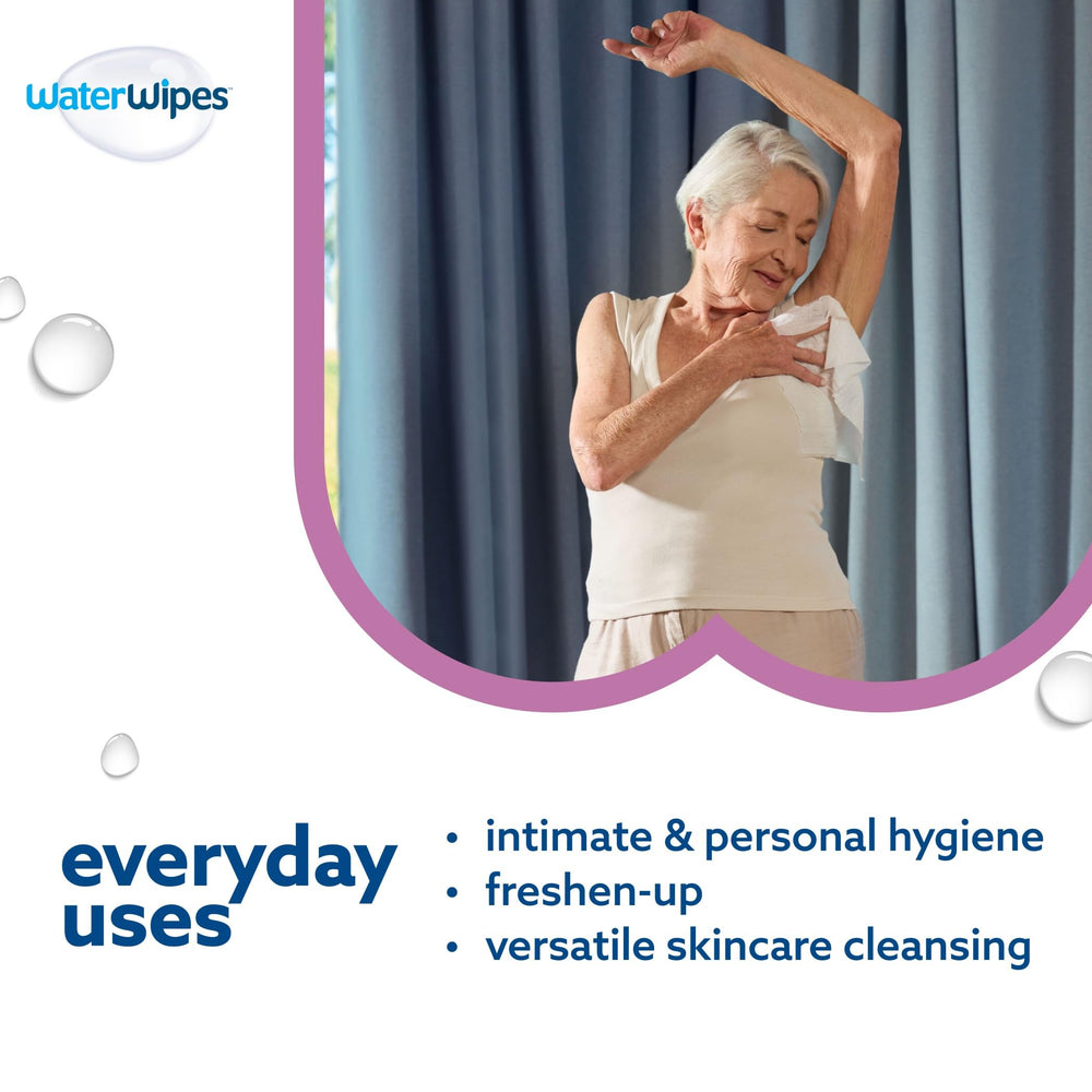 Etiqueta WaterWipes con ingredientes mínimos y certificaciones de seguridad
