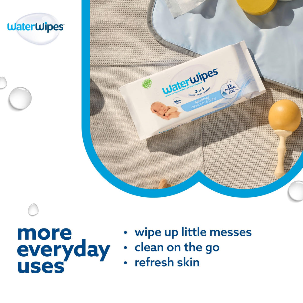 WaterWipes fibras vegetales en primer plano, alternativa sin plástico