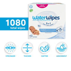 WaterWipes detalle de textura más gruesa y suave, mayor absorción