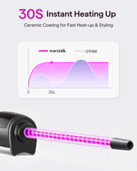 wavytalk primer plano barril de turmalina para menos frizz y brillo