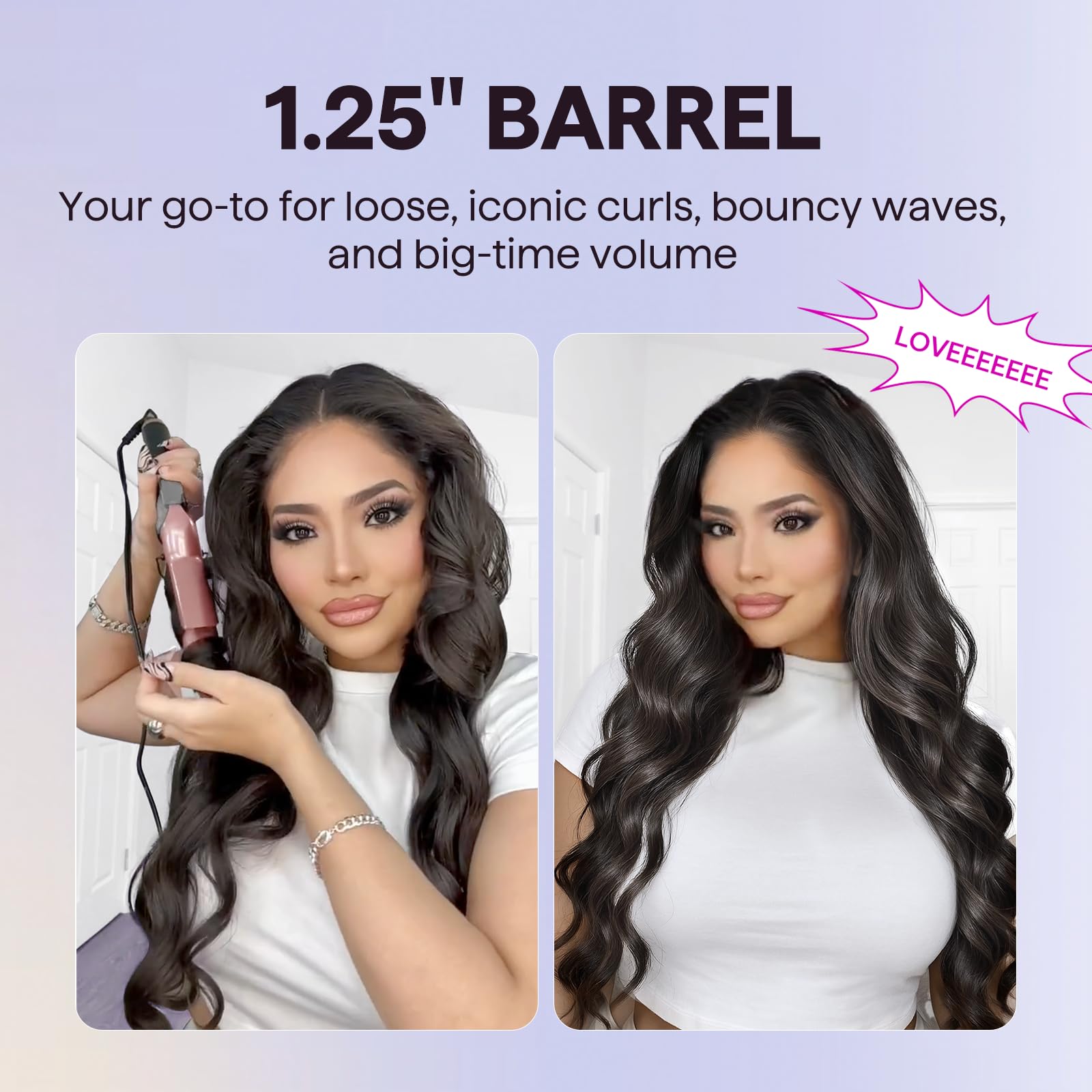wavytalk en uso sobre modelo creando ondas sueltas y aspecto natural