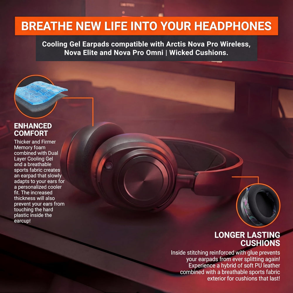Almohadillas WC FreeZe instaladas en Arctis Nova Pro Wireless para mejor aislamiento
