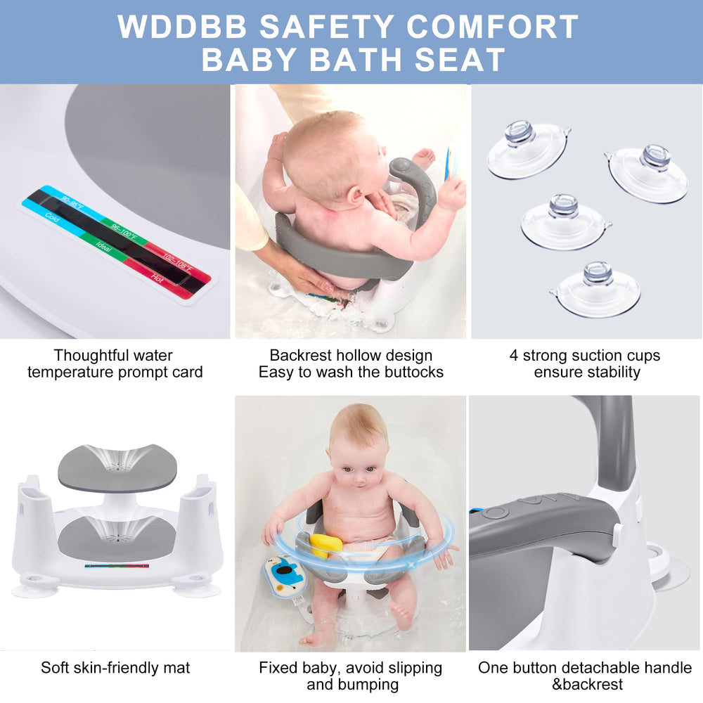 Wddbb asiento en uso en bañera demostrando estabilidad y comodidad