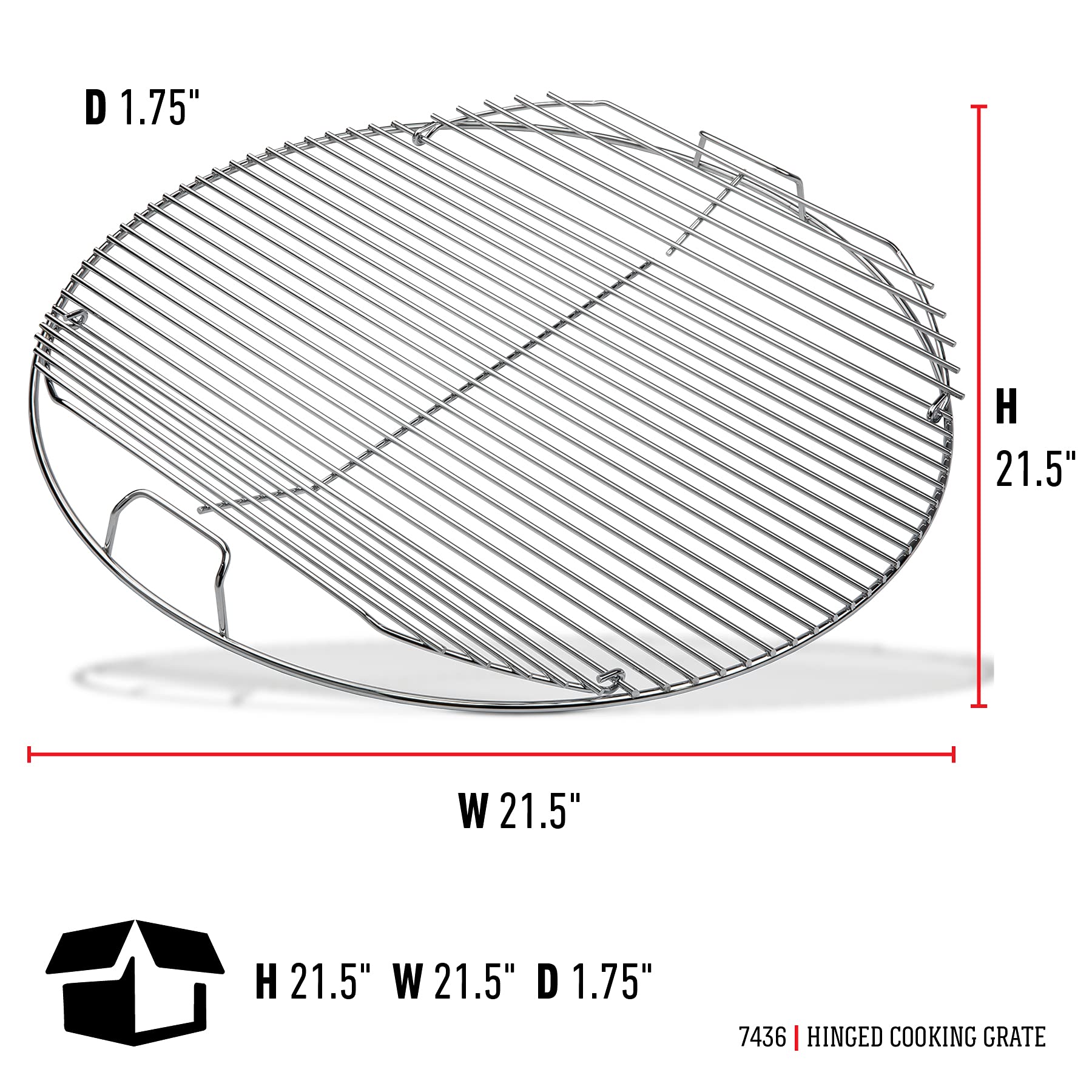 Weber mango curvado en primer plano para agarre seguro y cómodo