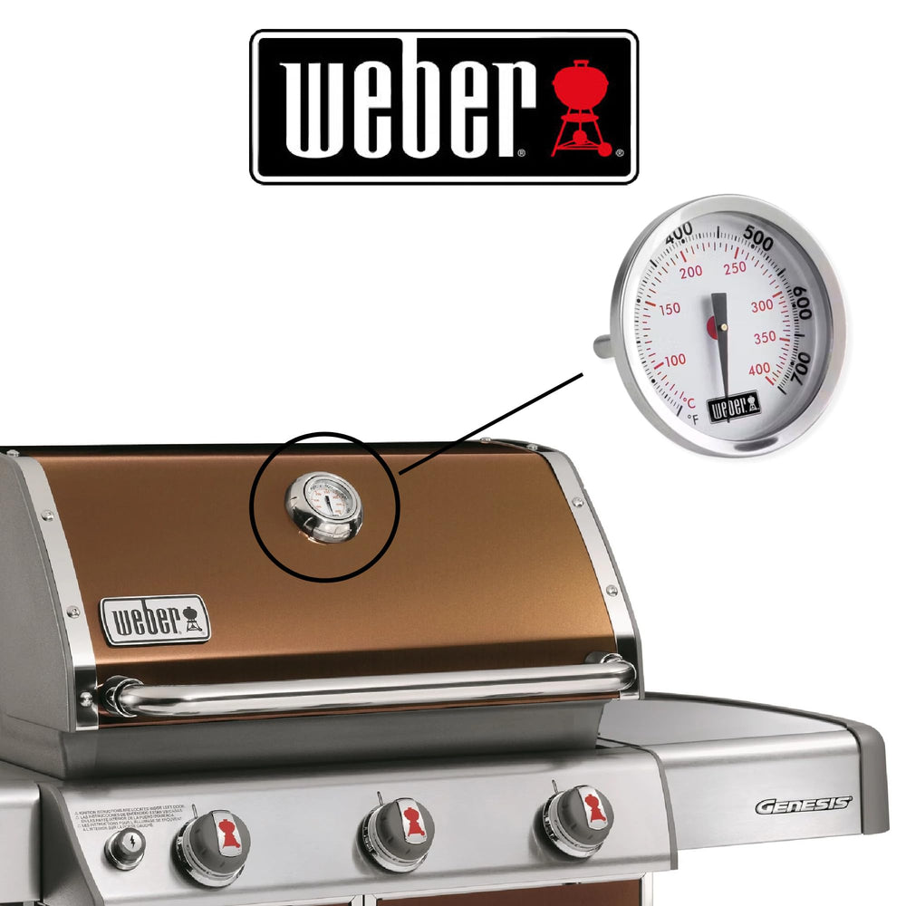 Weber termómetro lengüeta trasera que asegura la cabeza en el bezel